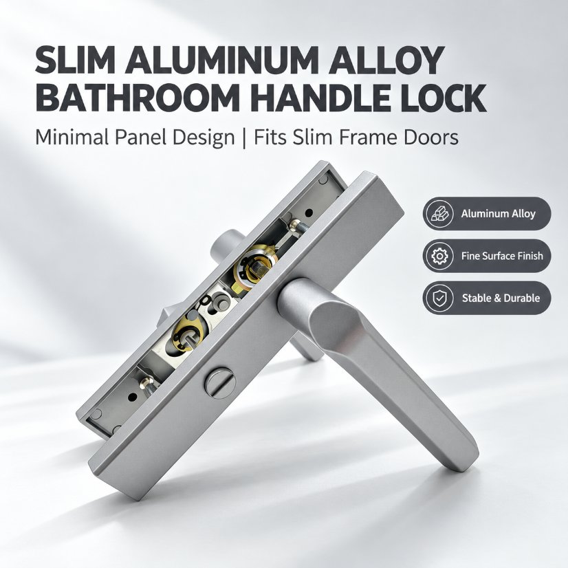 Medium-width door lock Bathroom Door Medium-Slim Profile Lock